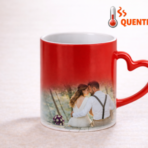 Caneca Mágica Vermelha Pega-Coração Personalizada